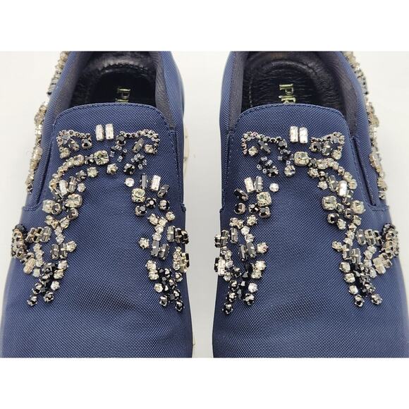 Prada Neoprene Crystal Slip On Blue Sneakers Size 41 - Picture 8 of 16